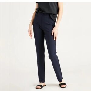 Quince Ultra-Stretch Ponte Straight Leg Pants Black Size S